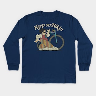 Keep on Bikin' 1971 Kids Long Sleeve T-Shirt